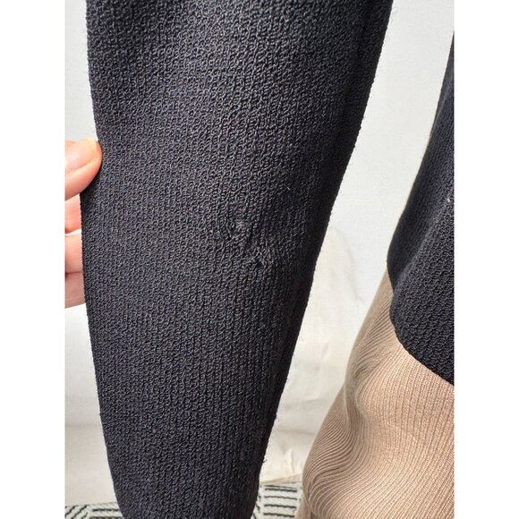 St. John Evening By Marie Gray Black Knit Rhinestone Button Down Top w/ Blemish - Picture 8 of 16